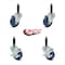 Service Caster 3.5 Inch Blue Polyurethane Swivel 3/4 Inch Expanding Stem Caster Brake, 2PK SCC-EX20S3514-PPUB-BLU-2-TLB-2-MTG40 - alternate 4